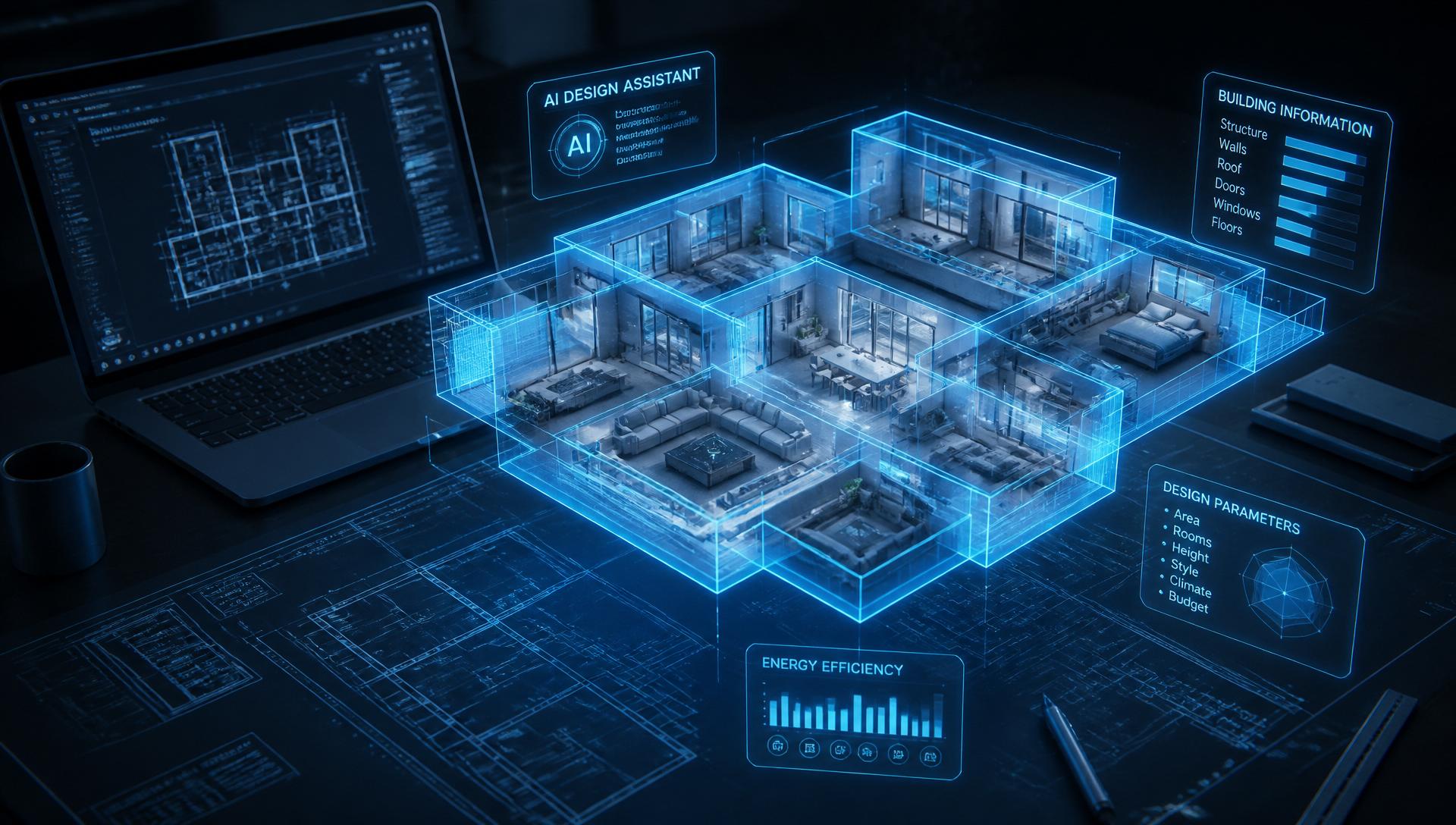 Visualisasi AI pelan rumah 3D untuk perancangan pembinaan Hadicon Bina